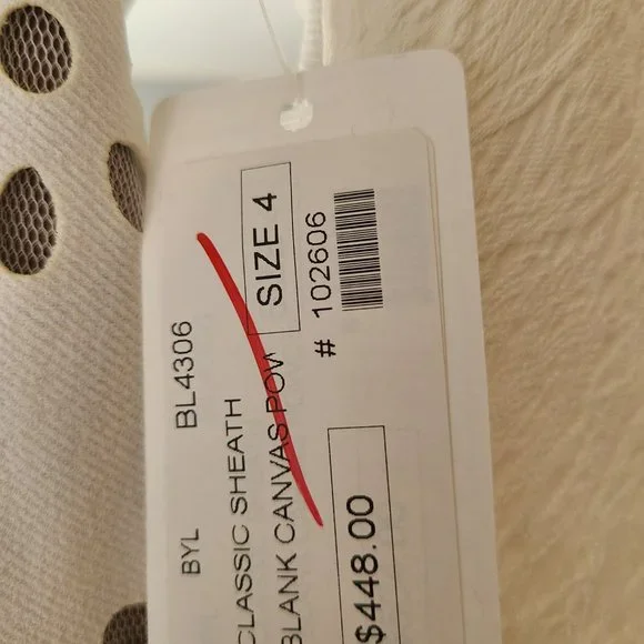 Byron Lars Beauty Mark White lace, leather look dress sz 4 - Picture 6 of 8